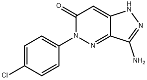 3-AMINO-5-(4-CHLOROPHENYL)-1,5-DIHYDRO-6H-PYRAZOLO[4,3-C]PYRIDAZIN-6-ONE Struktur