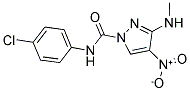 N-(4-CHLOROPHENYL)-3-(METHYLAMINO)-4-NITRO-1H-PYRAZOLE-1-CARBOXAMIDE Struktur