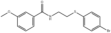 N-(2-[(4-BROMOPHENYL)SULFANYL]ETHYL)-3-METHOXYBENZENECARBOXAMIDE Struktur