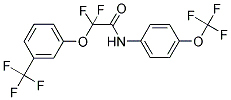 2,2-DIFLUORO-N-[4-(TRIFLUOROMETHOXY)PHENYL]-2-[3-(TRIFLUOROMETHYL)PHENOXY]ACETAMIDE Struktur