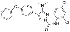 N-(2,4-DICHLOROPHENYL)-3-(DIMETHYLAMINO)-4-(4-PHENOXYPHENYL)-1H-PYRAZOLE-1-CARBOXAMIDE Struktur