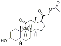 5-ALPHA-PREGNAN-3-ALPHA, 21-DIOL-11,20-DIONE 21-ACETATE Struktur