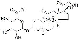 3-ALPHA,17-ALPHA,21-TRIHYDROXY-5-BETA-PREGNANE-11,20-DIONE 3-BETA-D-GLUCURONIDE Struktur