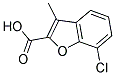 7-CHLORO-3-METHYL-BENZOFURAN-2-CARBOXYLIC ACID Struktur