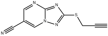 2-(2-PROPYNYLSULFANYL)[1,2,4]TRIAZOLO[1,5-A]PYRIMIDINE-6-CARBONITRILE Struktur