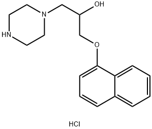 1-(NAPHTHALEN-1-YLOXY)-3-PIPERAZIN-1-YL-PROPAN-2-OL DIHYDROCHLORIDE Struktur