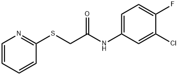 N-(3-CHLORO-4-FLUOROPHENYL)-2-(2-PYRIDINYLSULFANYL)ACETAMIDE Struktur