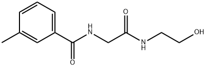 N-(2-[(2-HYDROXYETHYL)AMINO]-2-OXOETHYL)-3-METHYLBENZENECARBOXAMIDE Struktur