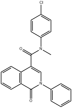 N-(4-CHLOROPHENYL)-N-METHYL-1-OXO-2-PHENYL-1,2-DIHYDRO-4-ISOQUINOLINECARBOXAMIDE Struktur