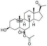 PREGNAN-3-BETA, 5-ALPHA, 6-BETA-TRIOL-20-ONE 6-ACETATE Struktur