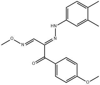 2-[2-(3,4-DIMETHYLPHENYL)HYDRAZONO]-3-(4-METHOXYPHENYL)-3-OXOPROPANAL O-METHYLOXIME Struktur