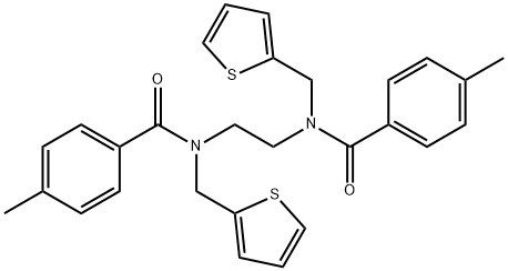 4-METHYL-N-(2-[(4-METHYLBENZOYL)(2-THIENYLMETHYL)AMINO]ETHYL)-N-(2-THIENYLMETHYL)BENZENECARBOXAMIDE Struktur