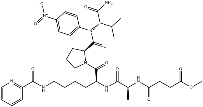 MEOSUC-LYS(2-PICOLINOYL)-ALA-PRO-VAL-PNA Struktur