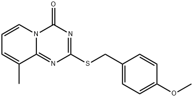 2-[(4-METHOXYBENZYL)SULFANYL]-9-METHYL-4H-PYRIDO[1,2-A][1,3,5]TRIAZIN-4-ONE Struktur