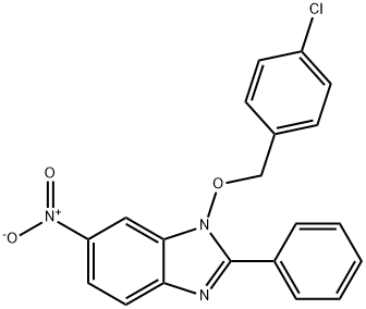 1-[(4-CHLOROBENZYL)OXY]-6-NITRO-2-PHENYL-1H-1,3-BENZIMIDAZOLE Struktur