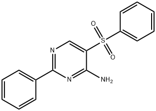 2-PHENYL-5-(PHENYLSULFONYL)-4-PYRIMIDINAMINE Struktur