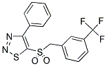 4-PHENYL-1,2,3-THIADIAZOL-5-YL 3-(TRIFLUOROMETHYL)BENZYL SULFONE Struktur