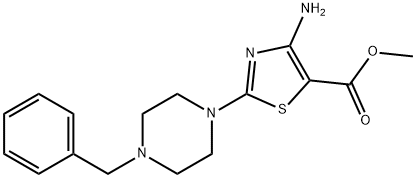 METHYL 4-AMINO-2-(4-BENZYLPIPERAZINO)-1,3-THIAZOLE-5-CARBOXYLATE Struktur