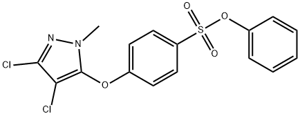 PHENYL 4-[(3,4-DICHLORO-1-METHYL-1H-PYRAZOL-5-YL)OXY]BENZENESULFONATE Struktur