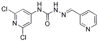 N1-(2,6-DICHLORO-4-PYRIDYL)-2-(3-PYRIDYLMETHYLIDENE)HYDRAZINE-1-CARBOXAMIDE Struktur