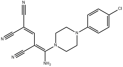 4-AMINO-4-[4-(4-CHLOROPHENYL)PIPERAZINO]-1,3-BUTADIENE-1,1,3-TRICARBONITRILE Struktur