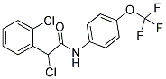 N1-[4-(TRIFLUOROMETHOXY)PHENYL]-2-CHLORO-2-(2-CHLOROPHENYL)ACETAMIDE Struktur