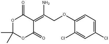 5-[1-AMINO-2-(2,4-DICHLOROPHENOXY)ETHYLIDENE]-2,2-DIMETHYL-1,3-DIOXANE-4,6-DIONE Struktur