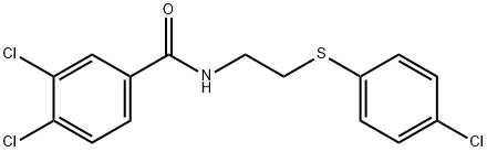 3,4-DICHLORO-N-(2-[(4-CHLOROPHENYL)SULFANYL]ETHYL)BENZENECARBOXAMIDE Struktur