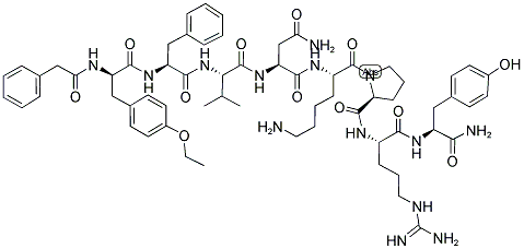 PHAA-D-TYR(ET)-PHE-VAL-ASN-LYS-PRO-ARG-TYR-NH2 Struktur