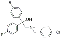 2-[(4-CHLOROBENZYL)AMINO]-1,1-BIS(4-FLUOROPHENYL)-1-ETHANOL Struktur