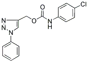 (1-PHENYL-1H-1,2,3-TRIAZOL-4-YL)METHYL N-(4-CHLOROPHENYL)CARBAMATE Struktur