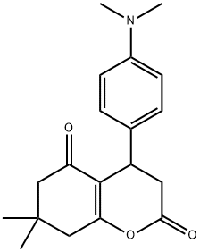 4-[4-(DIMETHYLAMINO)PHENYL]-7,7-DIMETHYL-4,6,7,8-TETRAHYDRO-2H-CHROMENE-2,5(3H)-DIONE Struktur