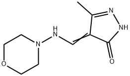 5-METHYL-4-[(MORPHOLINOAMINO)METHYLENE]-2,4-DIHYDRO-3H-PYRAZOL-3-ONE Struktur