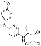 N1-[6-(4-METHOXYPHENOXY)-3-PYRIDYL]-2,3,3-TRICHLOROACRYLAMIDE Struktur