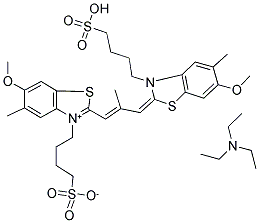 3-(4-SULFOBUTYL)-5-METHYL-6-METHOXY-2-[3-(3-(4-SULFOBUTYL)-5-METHYL-6-METHOXY-2-BENZOTHIAZOLINYLIDENE)-2-METHYL-1-PROPENYL] BENZOTHIAZOLIUM HYDROXIDE, INNER SALT Struktur