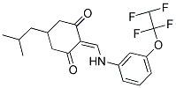 5-(2-METHYLPROPYL)-2-(((3-(1,1,2,2-TETRAFLUOROETHOXY)PHENYL)AMINO)METHYLENE)CYCLOHEXANE-1,3-DIONE Struktur