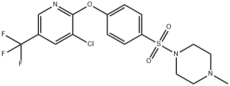 1-[(4-([3-CHLORO-5-(TRIFLUOROMETHYL)-2-PYRIDINYL]OXY)PHENYL)SULFONYL]-4-METHYLPIPERAZINE Struktur