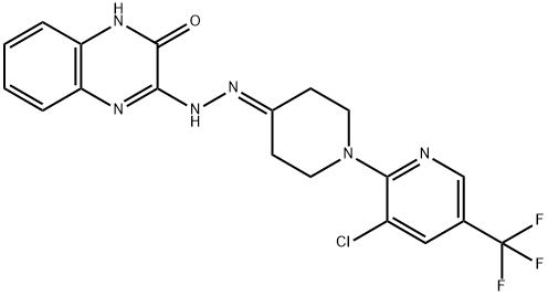 3-(2-(1-[3-CHLORO-5-(TRIFLUOROMETHYL)-2-PYRIDINYL]-4-PIPERIDINYLIDENE)HYDRAZINO)-2(1H)-QUINOXALINONE Struktur