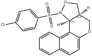 1-[(4-CHLOROPHENYL)SULFONYL]-1,3A,4,11C-TETRAHYDRO-3H-BENZO[5,6]CHROMENO[4,3-C]ISOXAZOLE Struktur