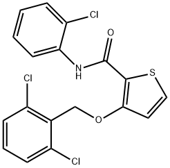 N-(2-CHLOROPHENYL)-3-[(2,6-DICHLOROBENZYL)OXY]-2-THIOPHENECARBOXAMIDE Struktur