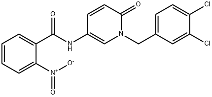 N-[1-(3,4-DICHLOROBENZYL)-6-OXO-1,6-DIHYDRO-3-PYRIDINYL]-2-NITROBENZENECARBOXAMIDE Struktur