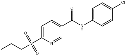 N-(4-CHLOROPHENYL)-6-(PROPYLSULFONYL)NICOTINAMIDE Struktur