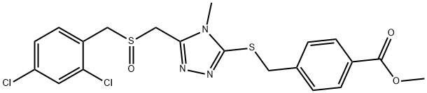 METHYL 4-([(5-([(2,4-DICHLOROBENZYL)SULFINYL]METHYL)-4-METHYL-4H-1,2,4-TRIAZOL-3-YL)SULFANYL]METHYL)BENZENECARBOXYLATE Struktur