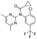 N-[2-CHLORO-5-(TRIFLUOROMETHYL)PHENYL]-N-(CYCLOPROPYLCARBONYL)-4,6-DIMETHYL-2-PYRIMIDINAMINE Struktur