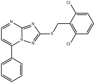 2,6-DICHLOROBENZYL 7-PHENYL[1,2,4]TRIAZOLO[1,5-A]PYRIMIDIN-2-YL SULFIDE Struktur