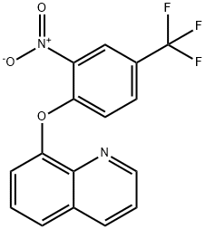 2-NITRO-1-(8-QUINOLYLOXY)-4-(TRIFLUOROMETHYL)BENZENE Struktur