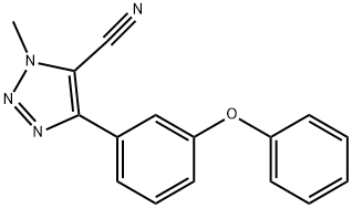 1-METHYL-4-(3-PHENOXYPHENYL)-1,2,3-TRIAZOLE-5-CARBONITRILE Struktur