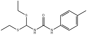 N-[BIS(ETHYLSULFANYL)METHYL]-N'-(4-METHYLPHENYL)UREA Struktur