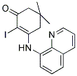 2-IODO-5,5-DIMETHYL-3-(8-QUINOLYLAMINO)CYCLOHEX-2-EN-1-ONE Struktur