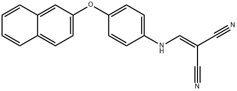 (((4-(2-NAPHTHYLOXY)PHENYL)AMINO)METHYLENE)METHANE-1,1-DICARBONITRILE Struktur